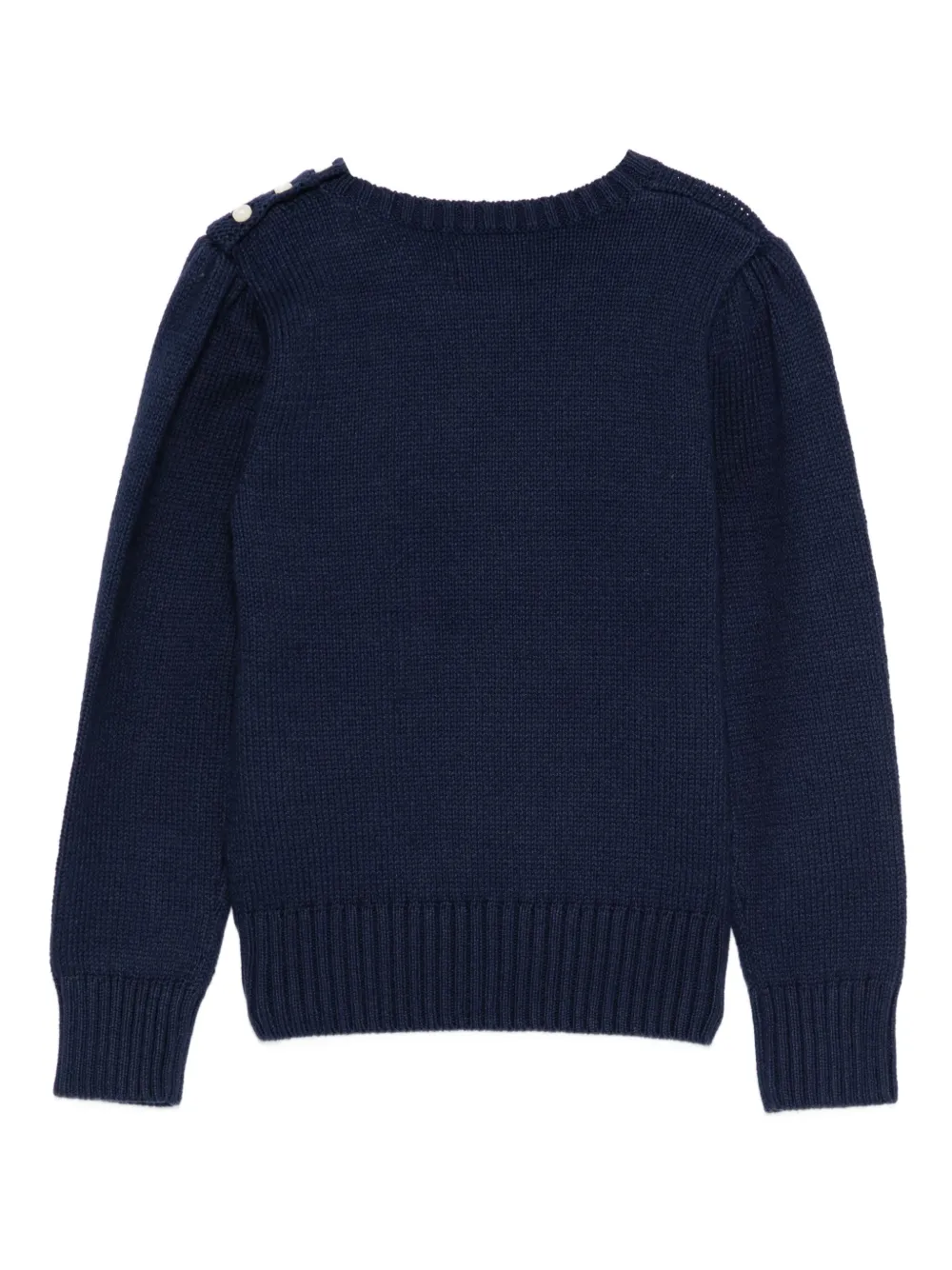 POLO RALPH LAUREN KIDS Trui met geborduurde beer en ronde hals Blauw