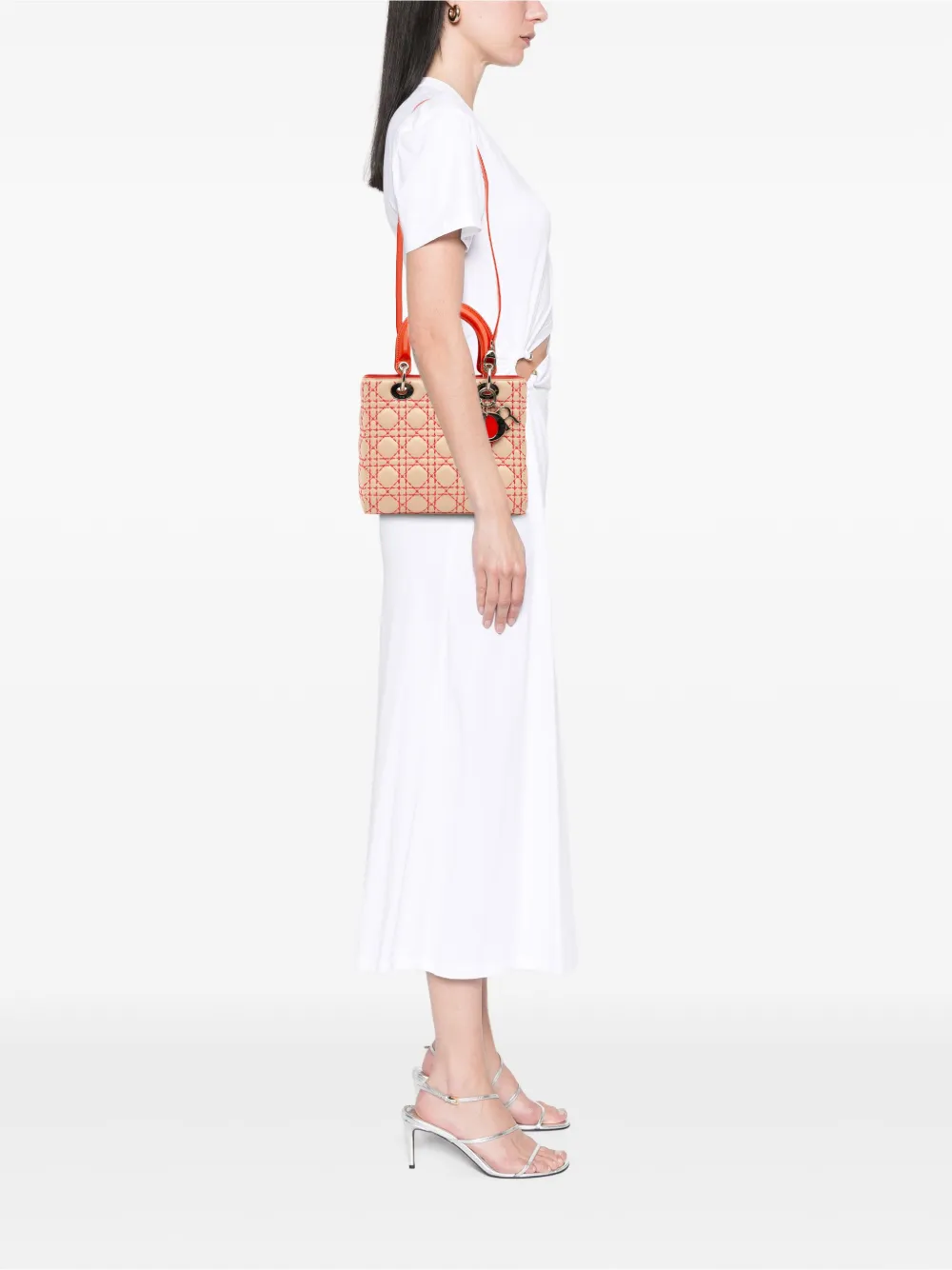 Christian Dior Pre-Owned 2012 Medium Lambskin Cannage Stitched Lady Dior satchel | Pre-Owned | Image 2