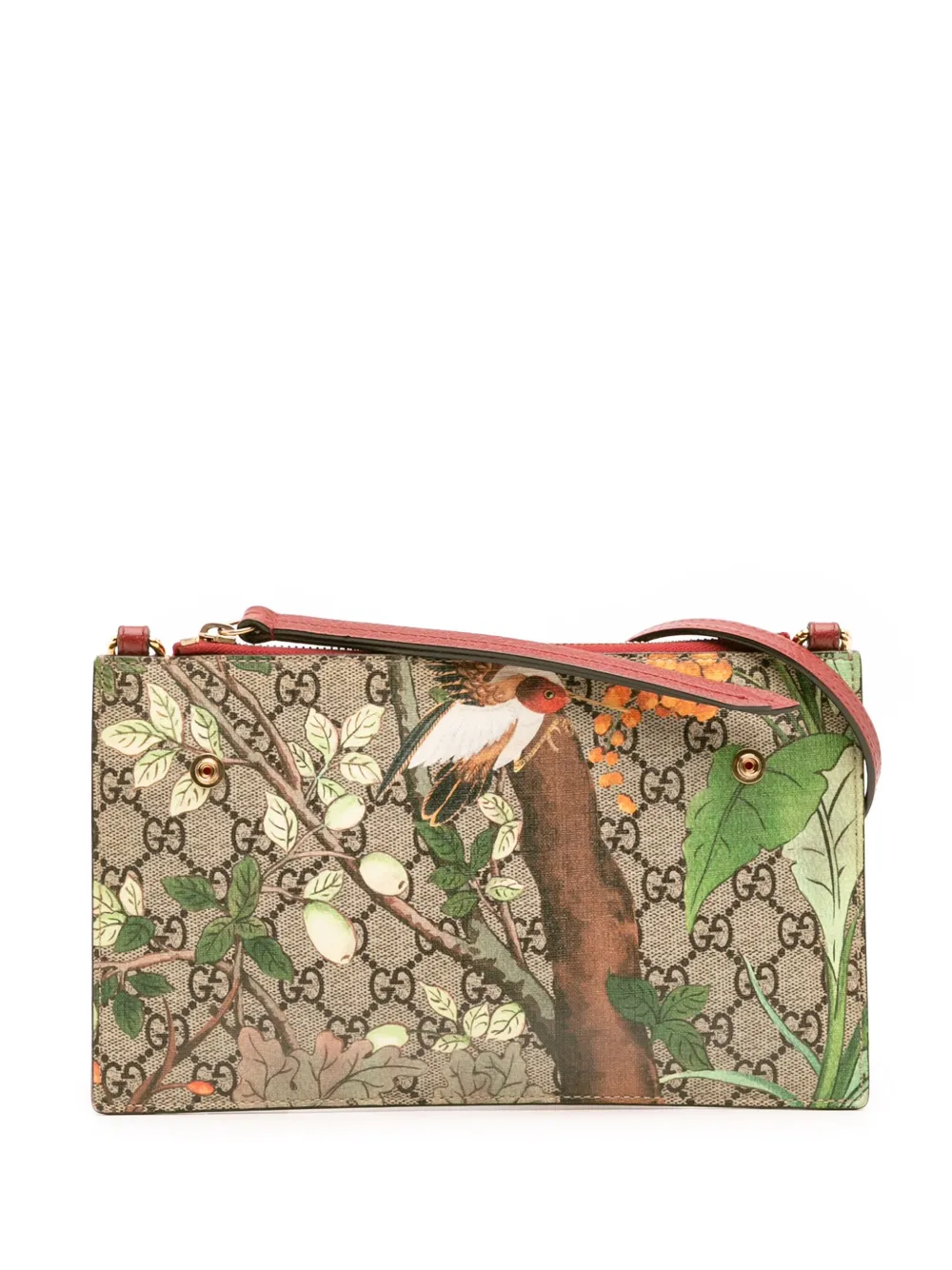 Gucci Pre-Owned 2000-2015 GGスプリーム ベンガル ダブルジップ ポシェット ショルダーバッグ - ブラウン Gucci Pre-Owned 2000-2015 GGスプリーム ベンガル ダブルジップ ポシェット ショルダーバッグ - ブラウン