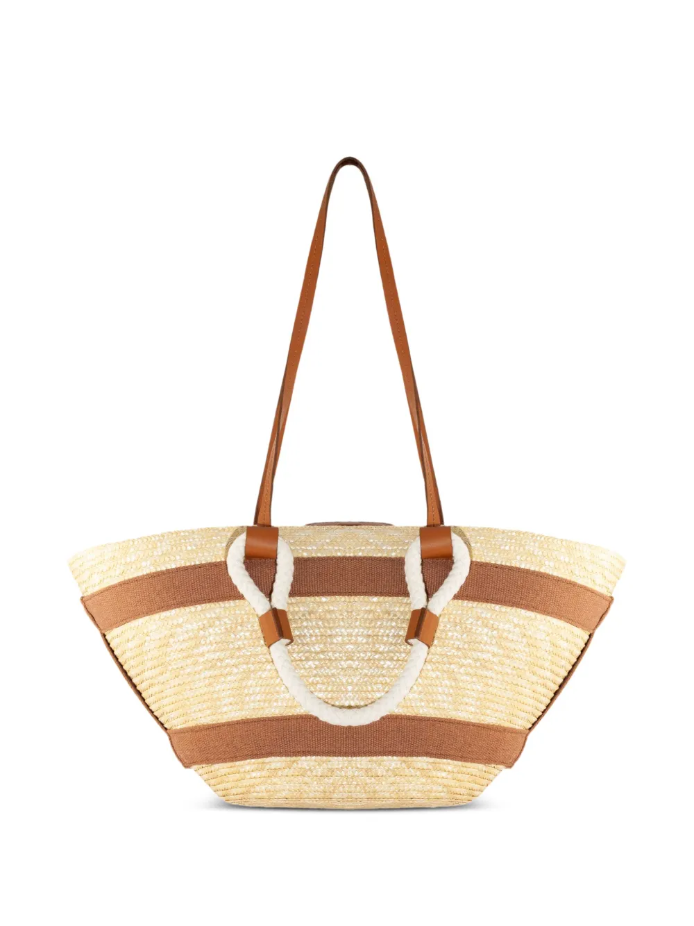 catarzi straw leather-handle tote bag | Image 2