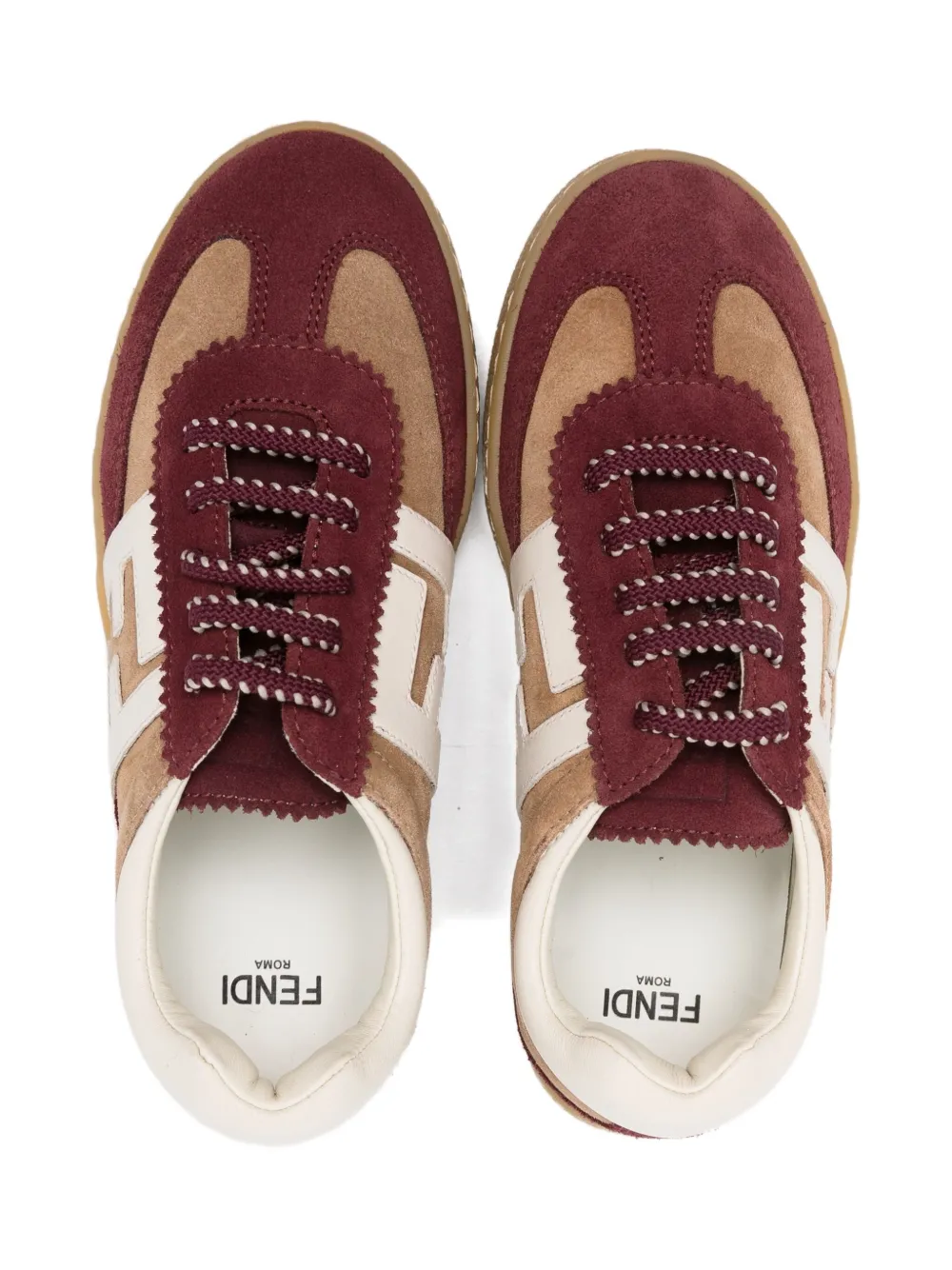 Fendi Kids Shield logo-appliqué sneakers Red