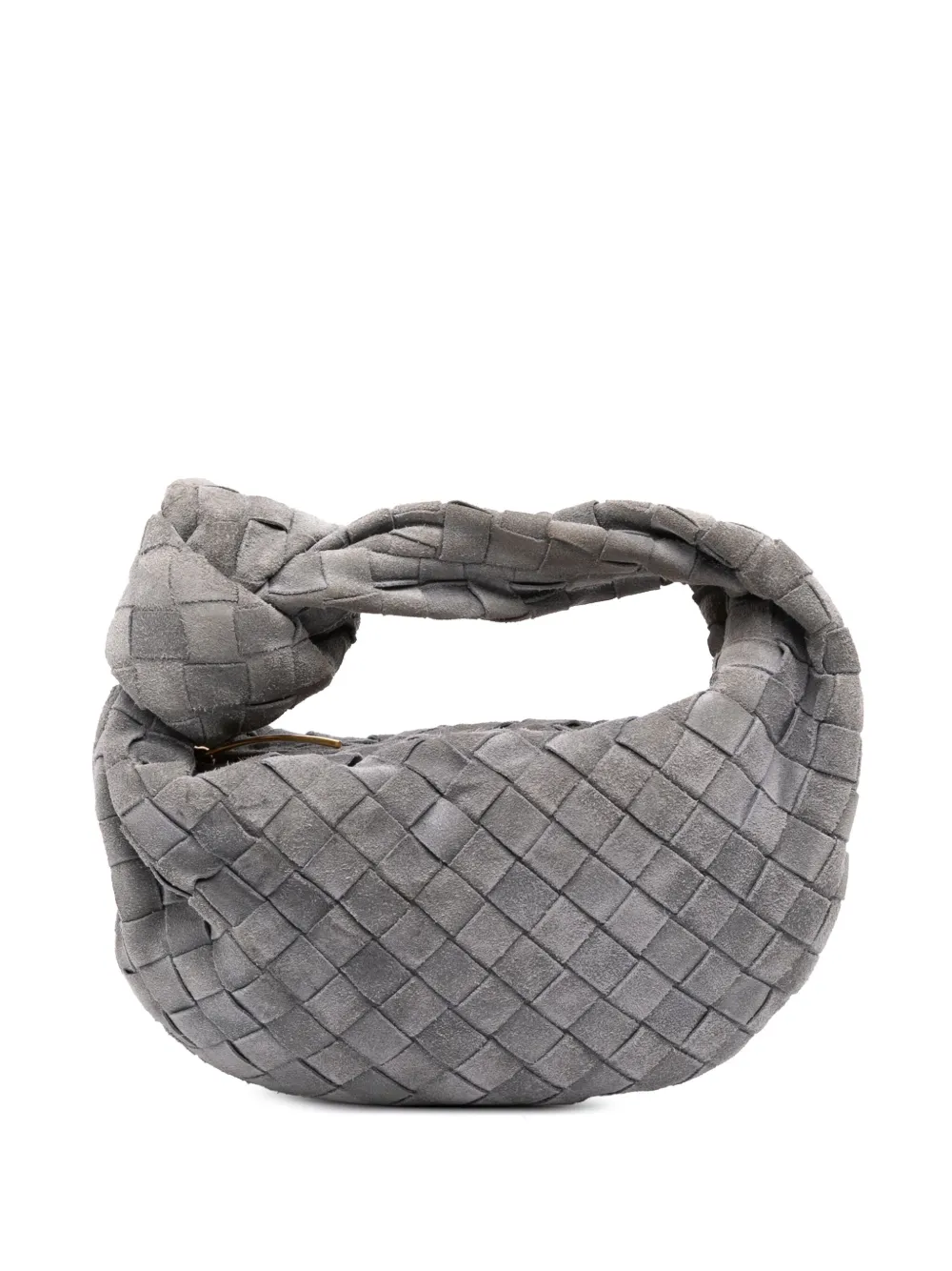 Bottega Veneta Pre-Owned 2012-2025 ミニ スエード イントレチャート ジョディ ホーボーバッグ - グレー Bottega Veneta Pre-Owned 2012-2025 ミニ スエード イントレチャート ジョディ ホーボーバッグ - グレー