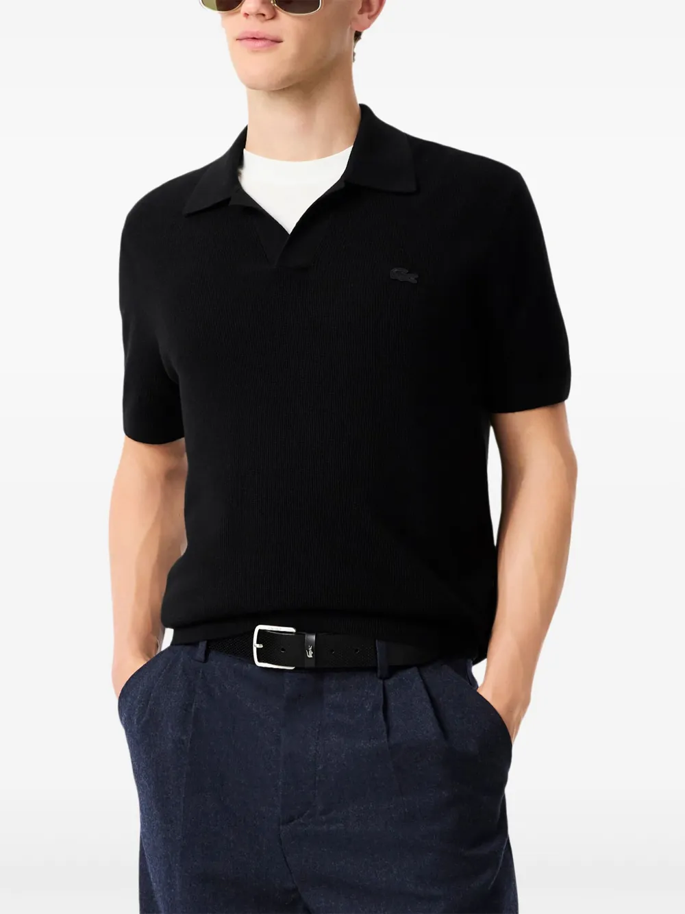 Lacoste short-sleeve polo sweater | Knitted Sweaters | Image 2