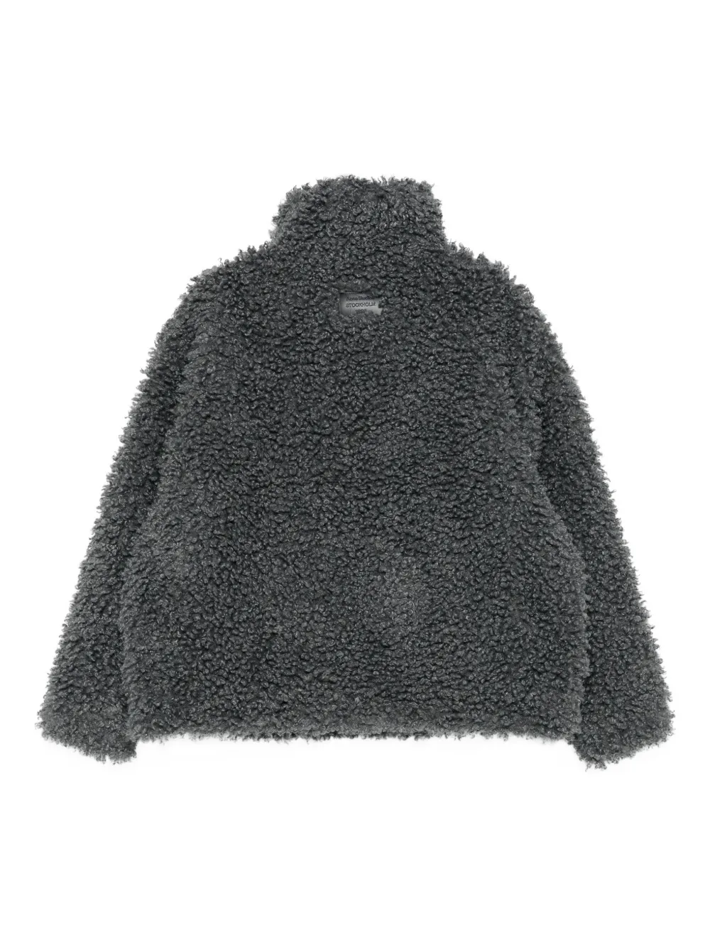 Acne Studios Teddy High-neck Jacket In Gray