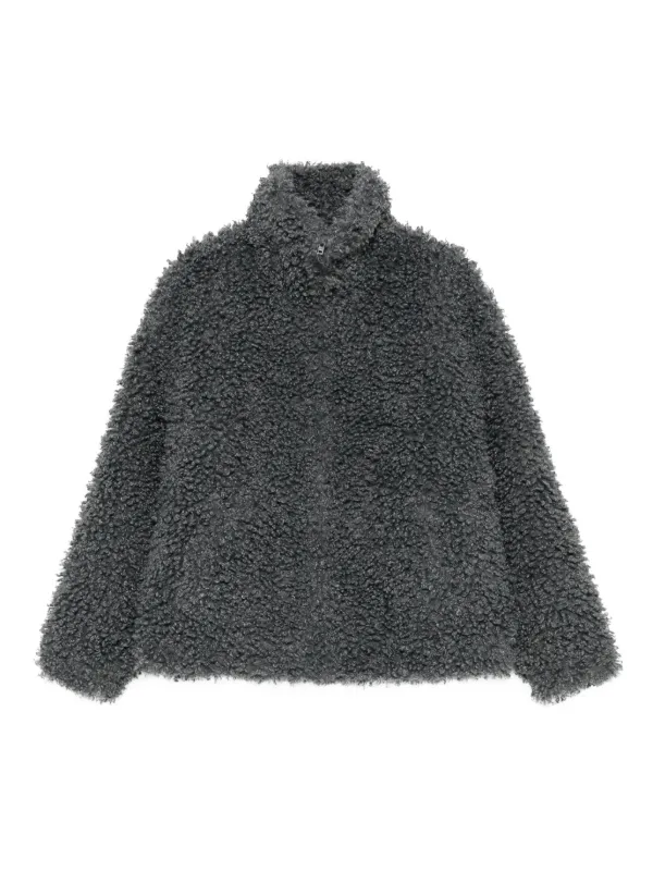 Acne Studios Teddy high-neck Jacket | Grey | FARFETCH