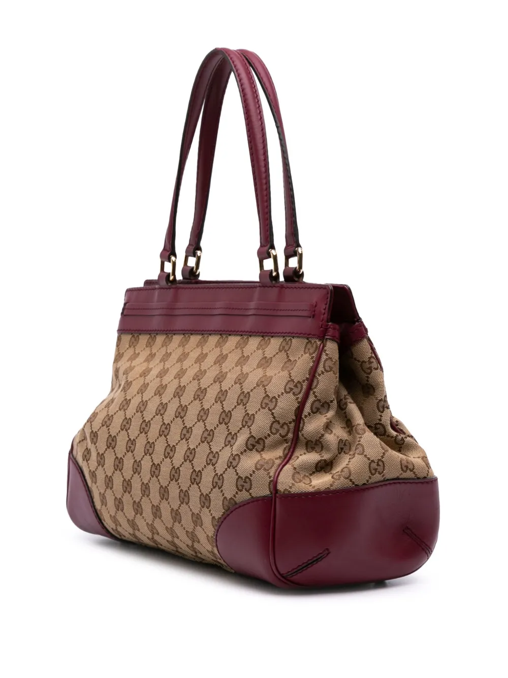 Pre-owned Gucci 2016-2025 Gg Canvas Mayfair Tote Bag In Pink