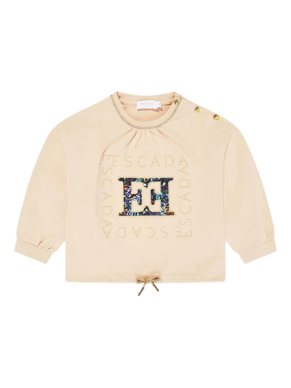 Escada Girls Embroidered Logo Sweatshirt In Multi