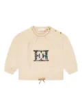 Escada Kids sequin-embellished logo top - Neutrals