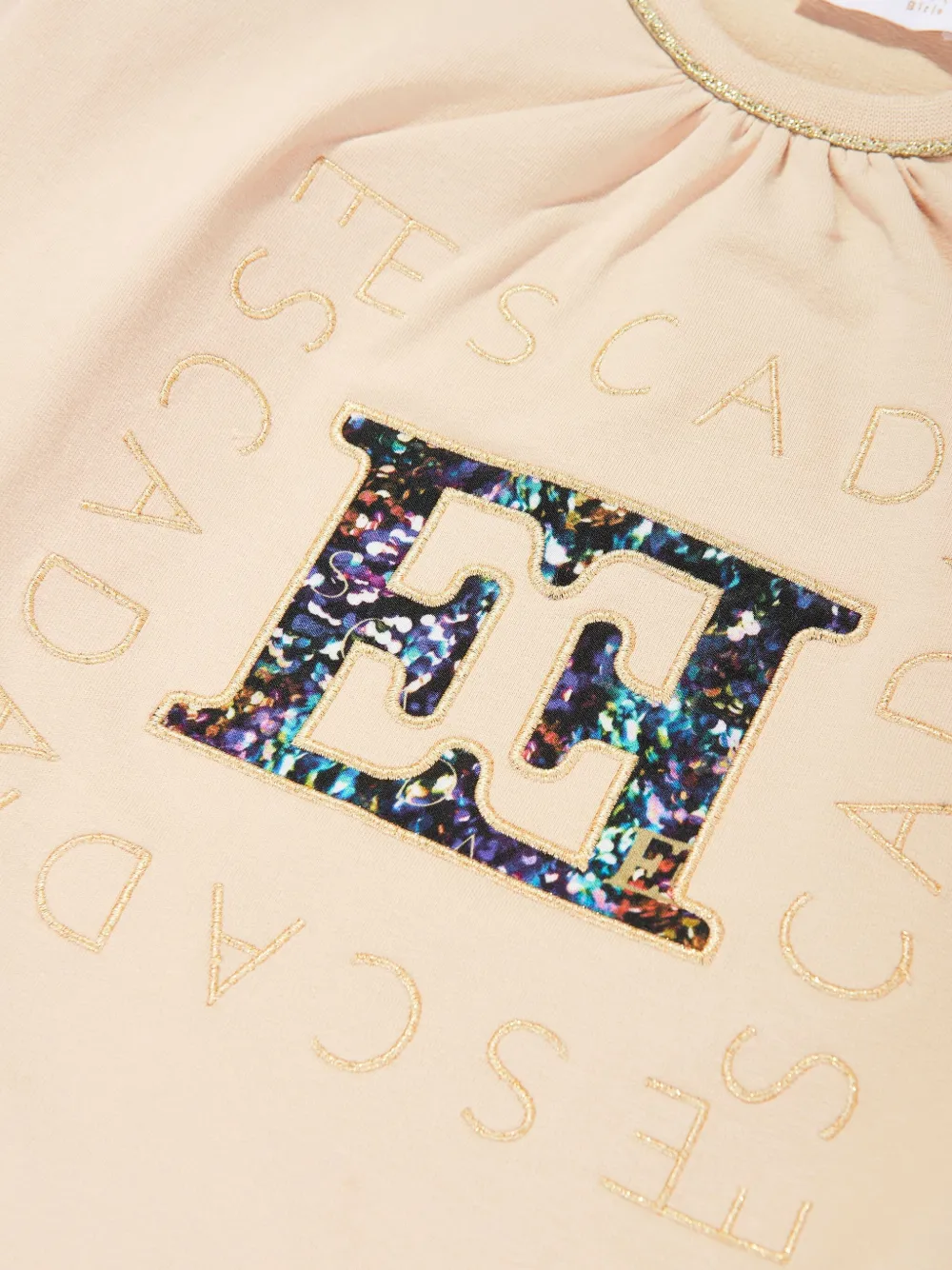Escada Girls Embroidered Logo Sweatshirt In Multi