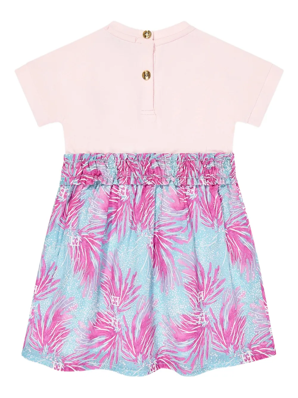 Escada Kids embroidered-floral dress - Roze
