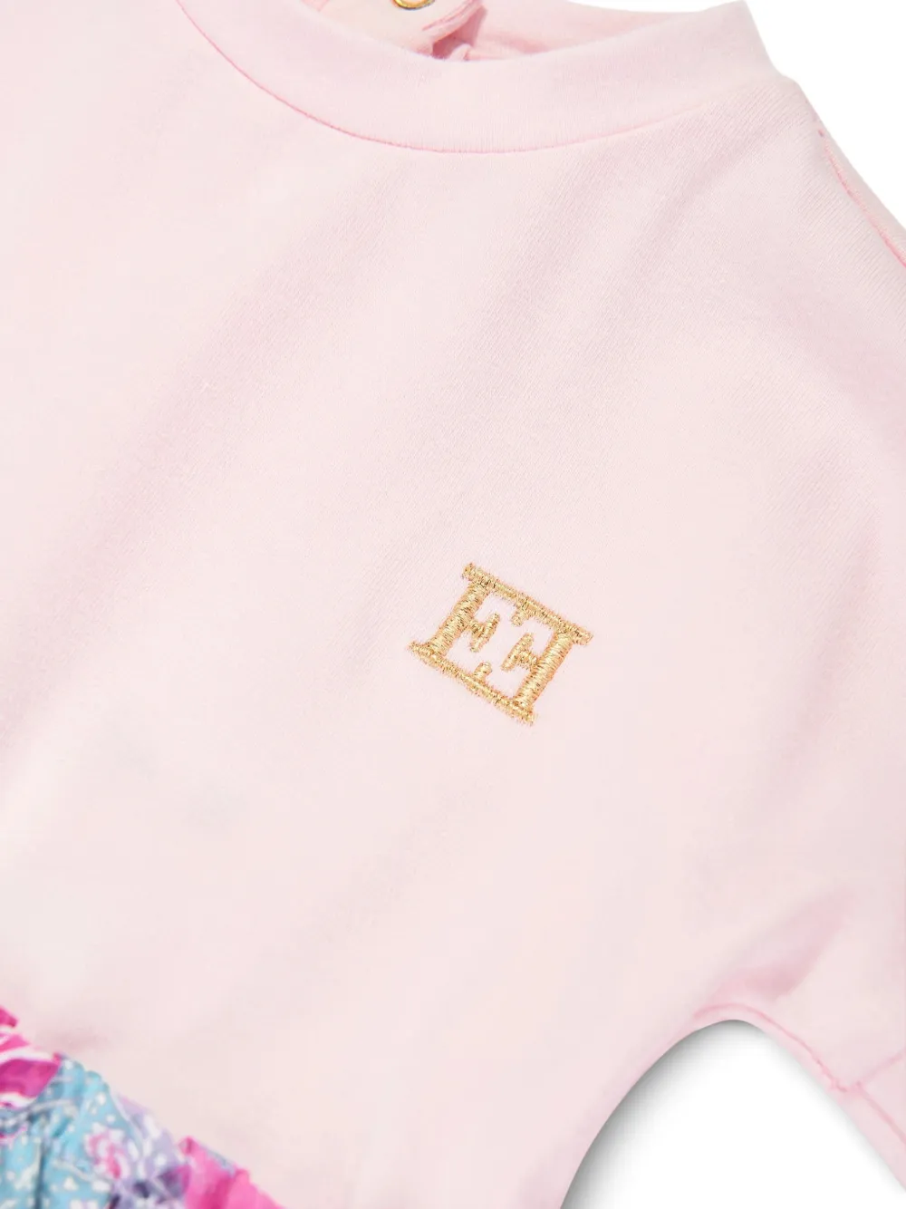 Escada Kids Jurk met geborduurde bloemen Roze