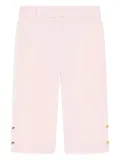 Escada Kids logo-embroidered cotton trousers - Pink