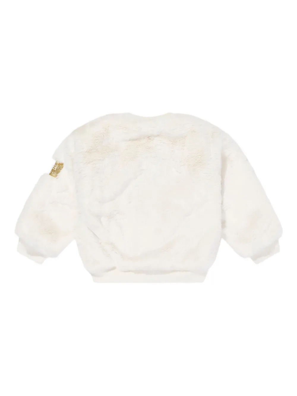 Escada Kids logo-plaque faux-fur jacket | Girls Faux Fur Jackets | Image 2