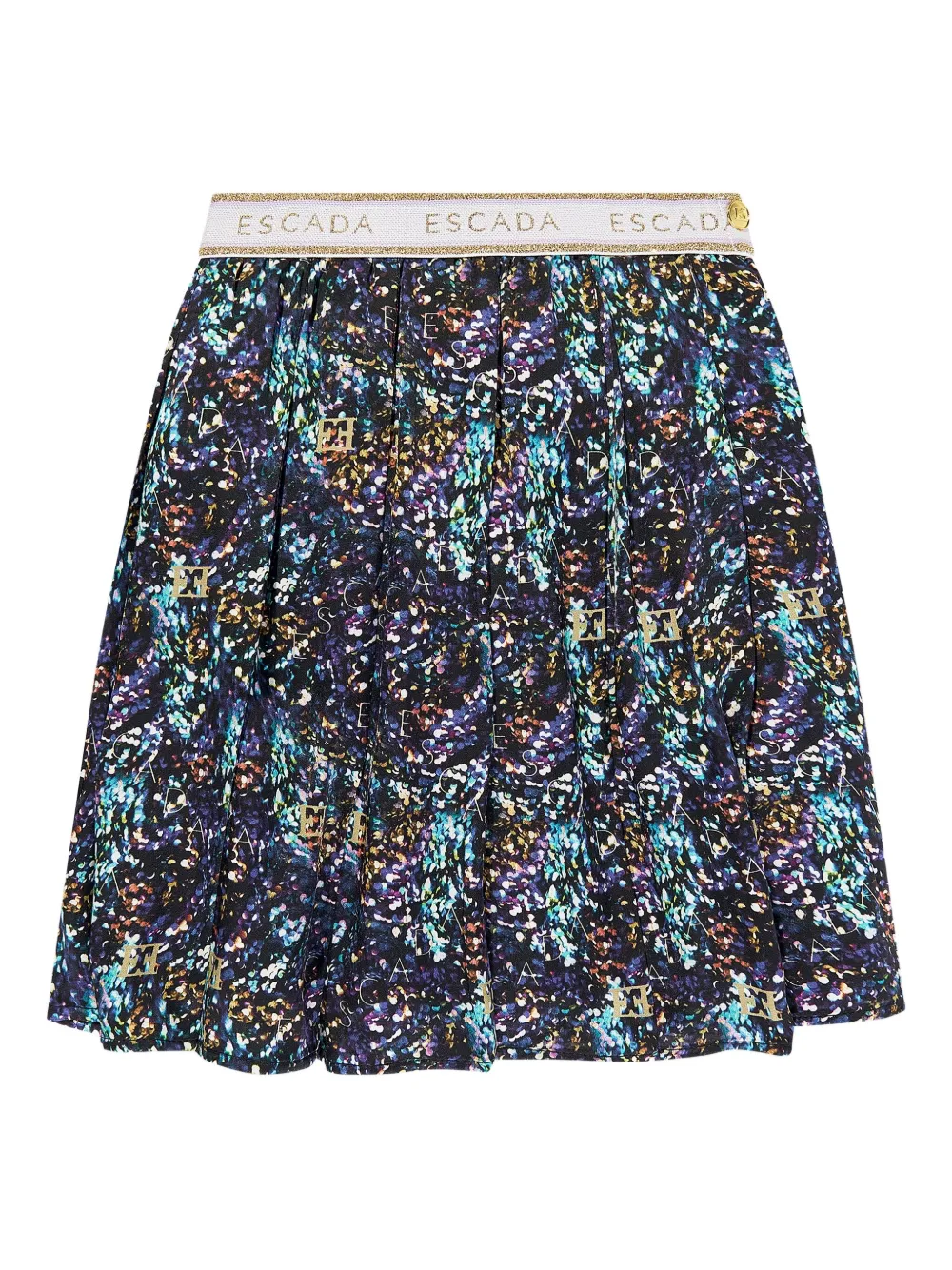 Escada Girls Printed Skirt In Blue