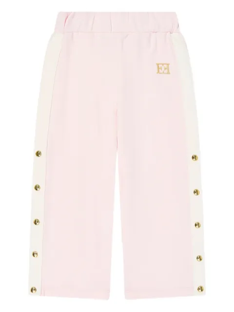 Escada Kids button-detail logo trousers