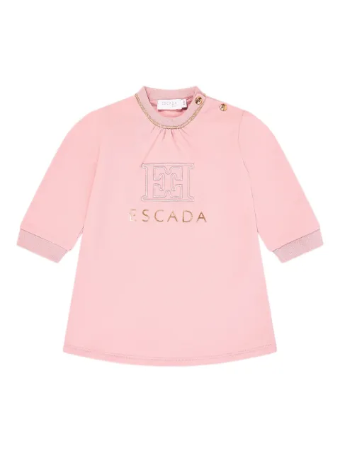 Escada Kids logo-embroidered dress