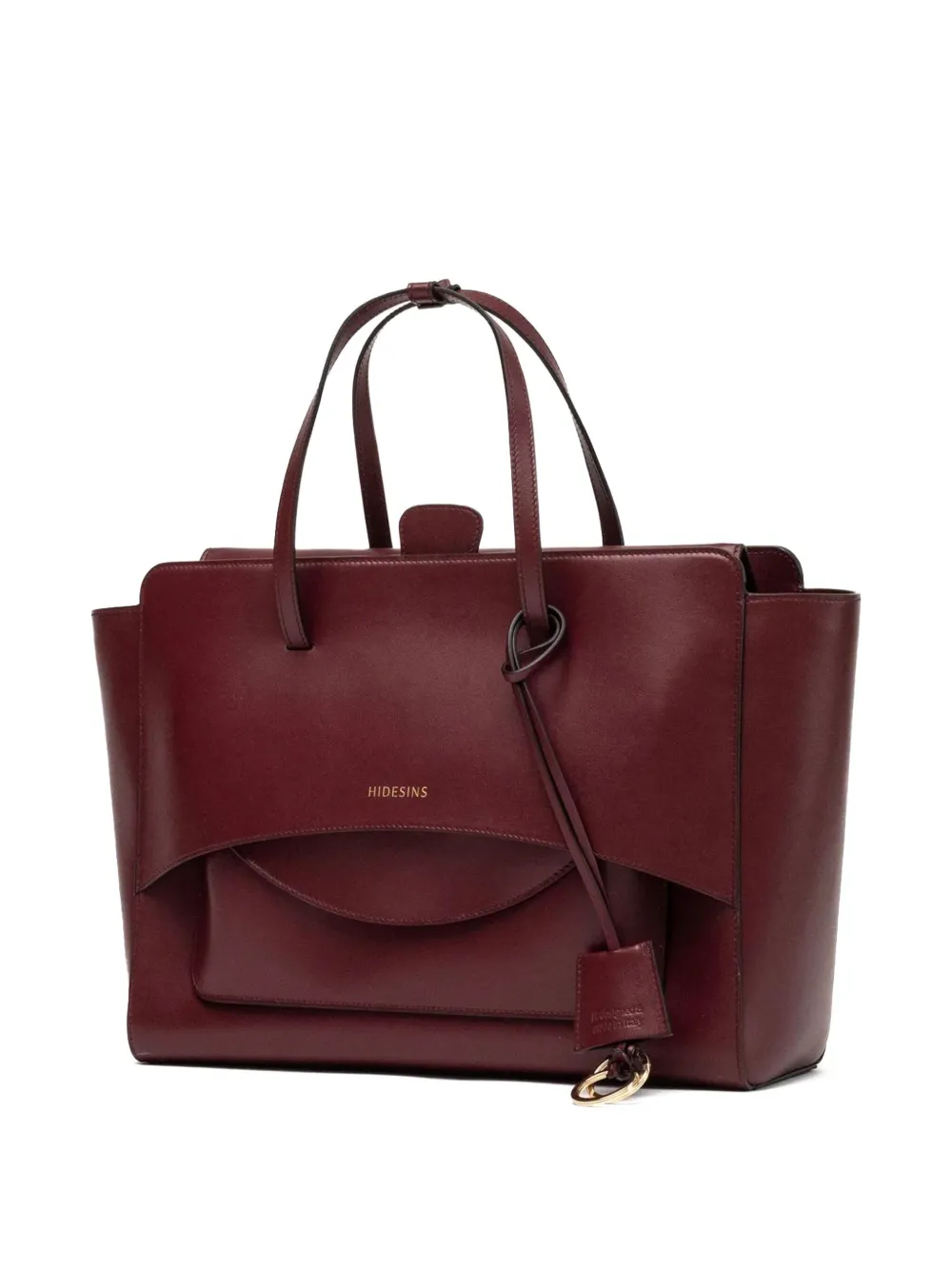 HIDESINS large Flap leather tote bag - Rood