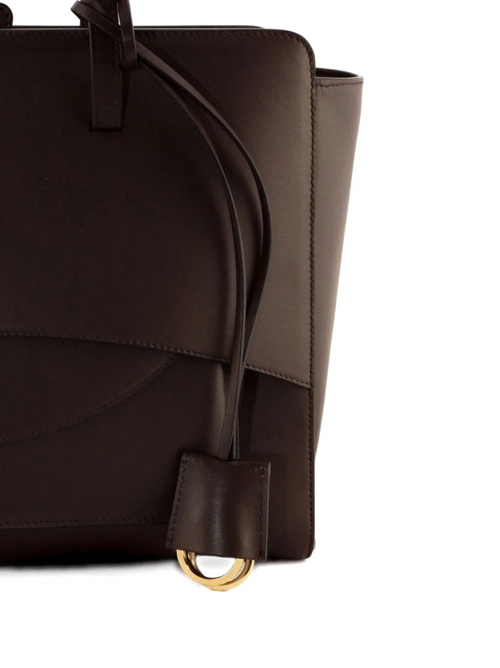 Hidesins Large Flap Tote Bag In Brown