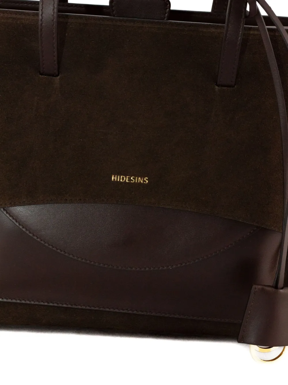 Hidesins Flap L Suede Shouder Bag In Brown