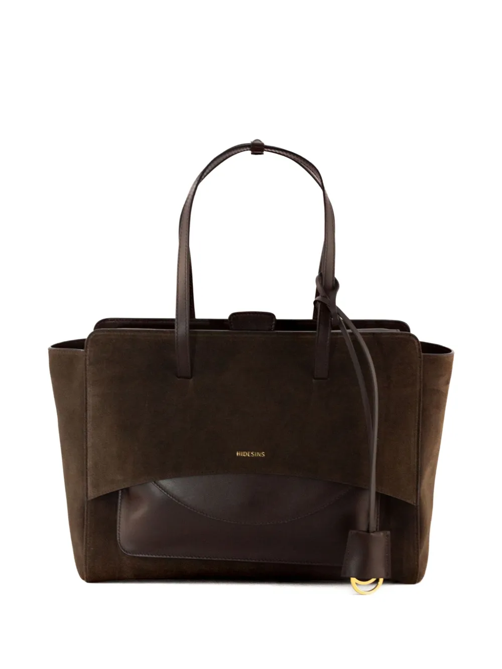 HIDESINS large Flap suede tote bag | Brown | Image 1