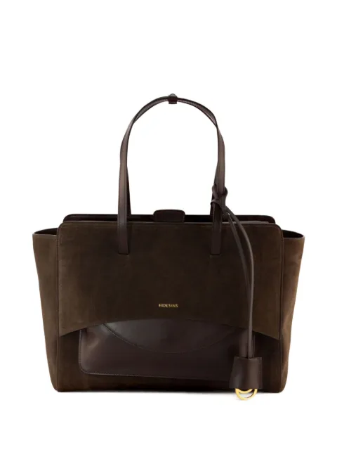 HIDESINS large Flap suede tote bag