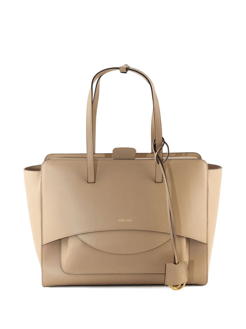 HIDESINS large Flat leather tote bag | Neutrals | Image 1