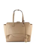 HIDESINS large Flat leather tote bag - Neutrals