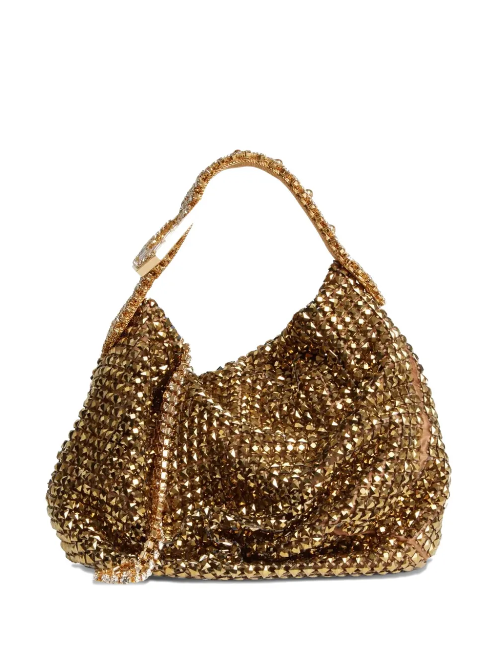 Gedebe Microcrystal Rigid-handle Tote Bag In Gold