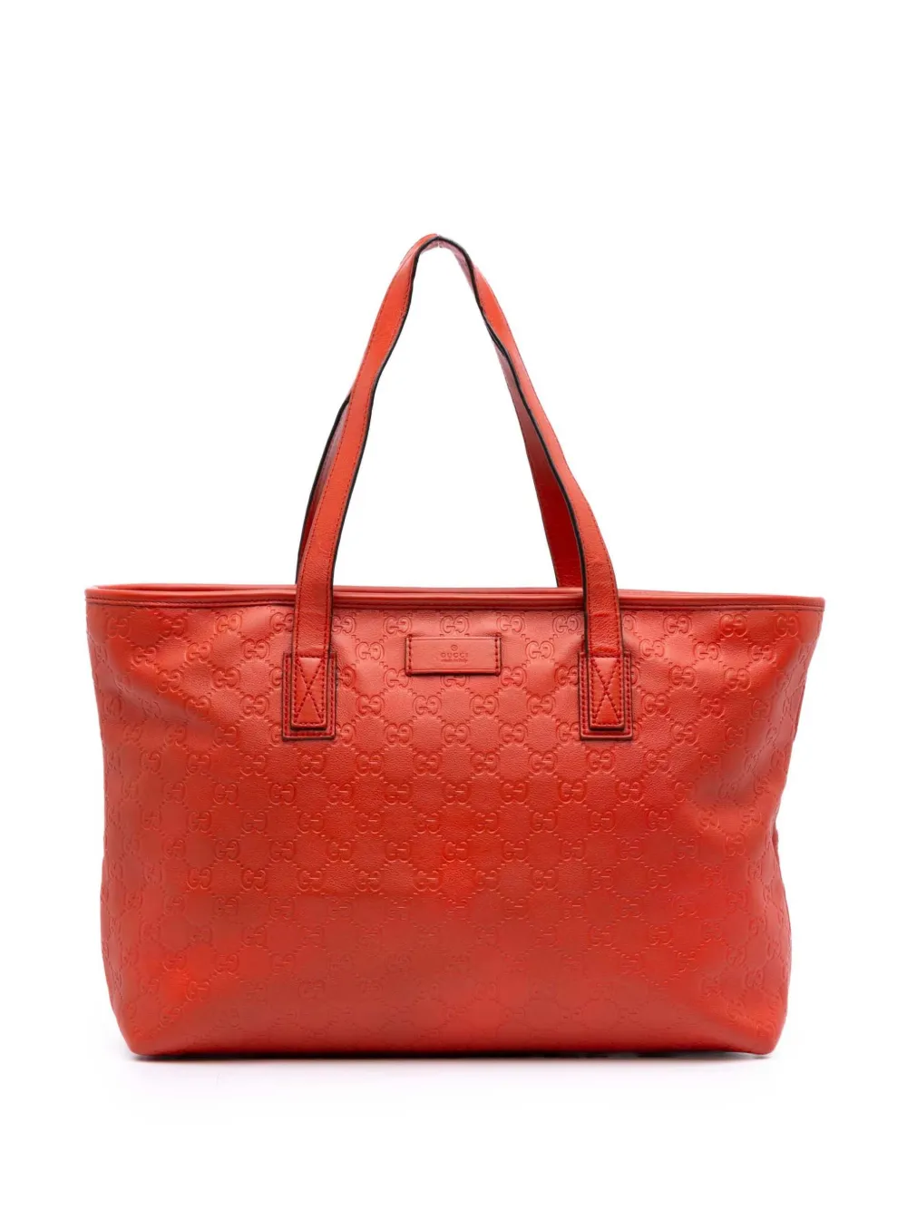Gucci Pre-Owned 2016-2025 ミディアム グッチシマ ハンドバッグ - オレンジ Gucci Pre-Owned 2016-2025 ミディアム グッチシマ ハンドバッグ - オレンジ