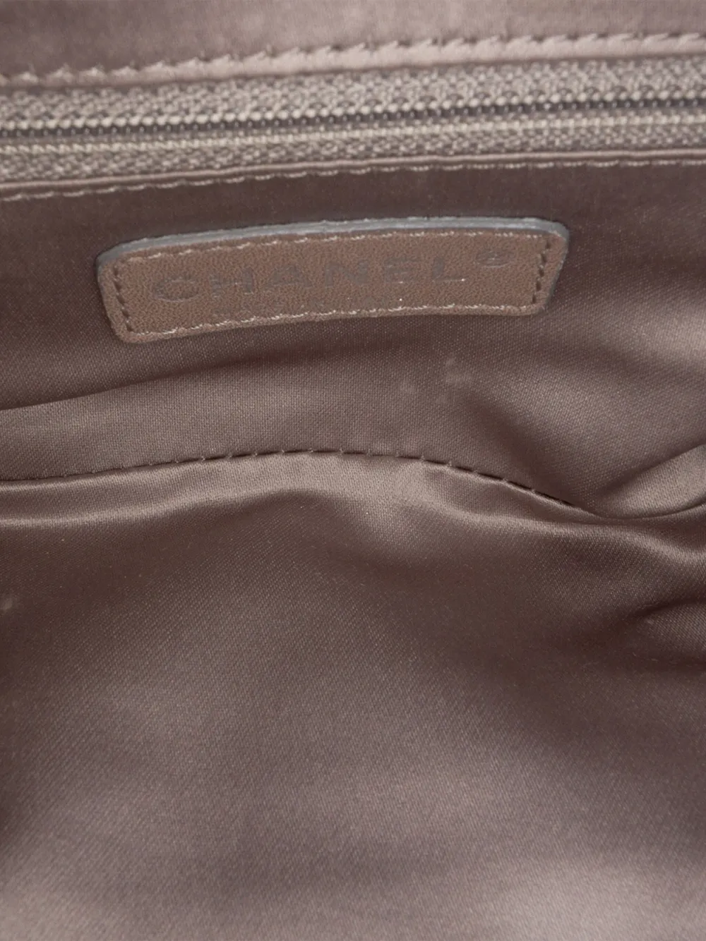 Pre-owned Chanel 2008-2009 Cc Satin Bow Clutch With Chain Crossbody Bag In Blue