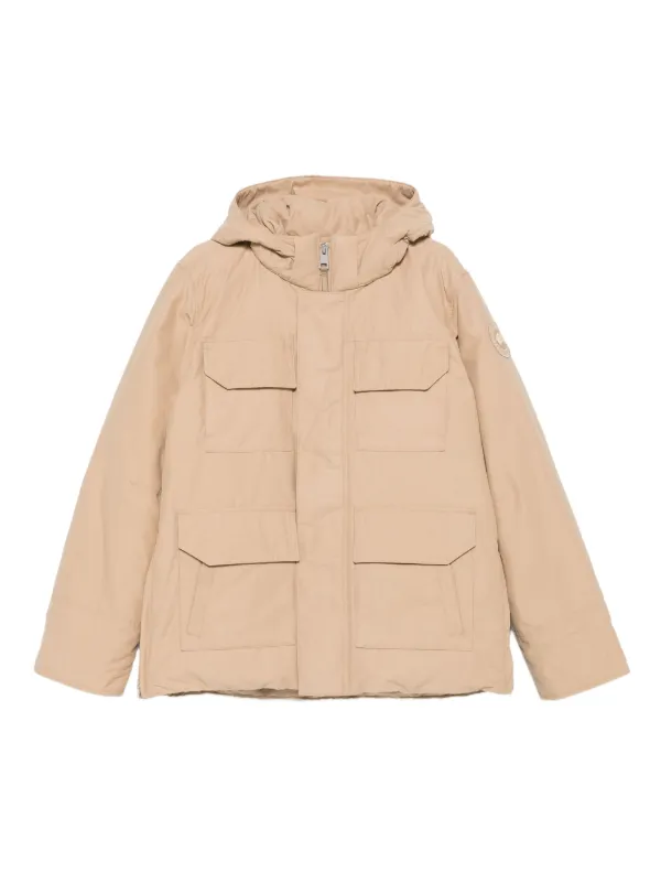 Canada Goose Hooded Pocketed Padded Jacket in Neutrals