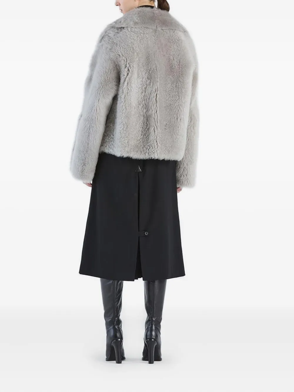 Desa 1972 Shearling Jacket In Gray