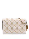 Christian Dior Pre-Owned 2017 Studded Calfskin Cannage Lady Dior Wallet on Chain crossbody bag - White
