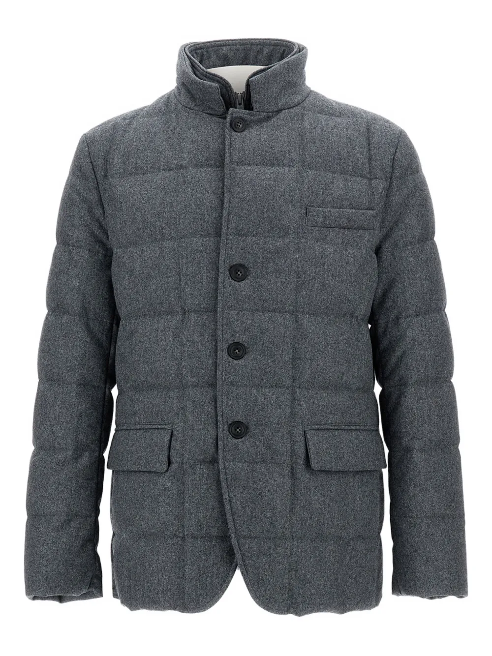 Fay quilted double-breasted jacket - グレー Fay quilted double-breasted jacket - グレー