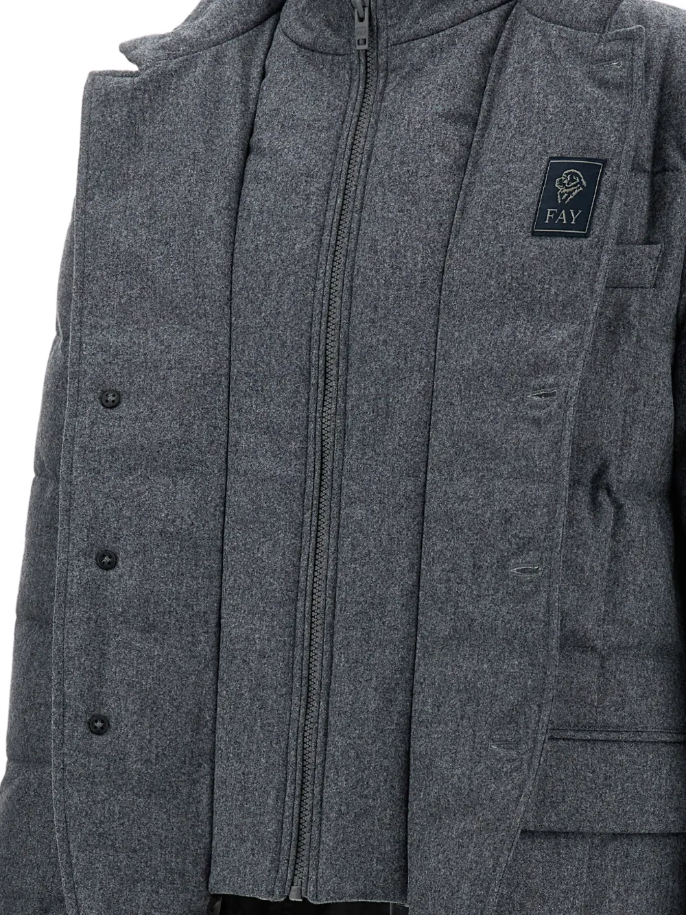 Fay Jas met dubbele rij knopen Grijs