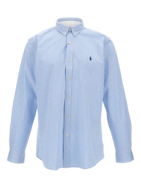 Polo Ralph Lauren striped embroidered-logo shirt
