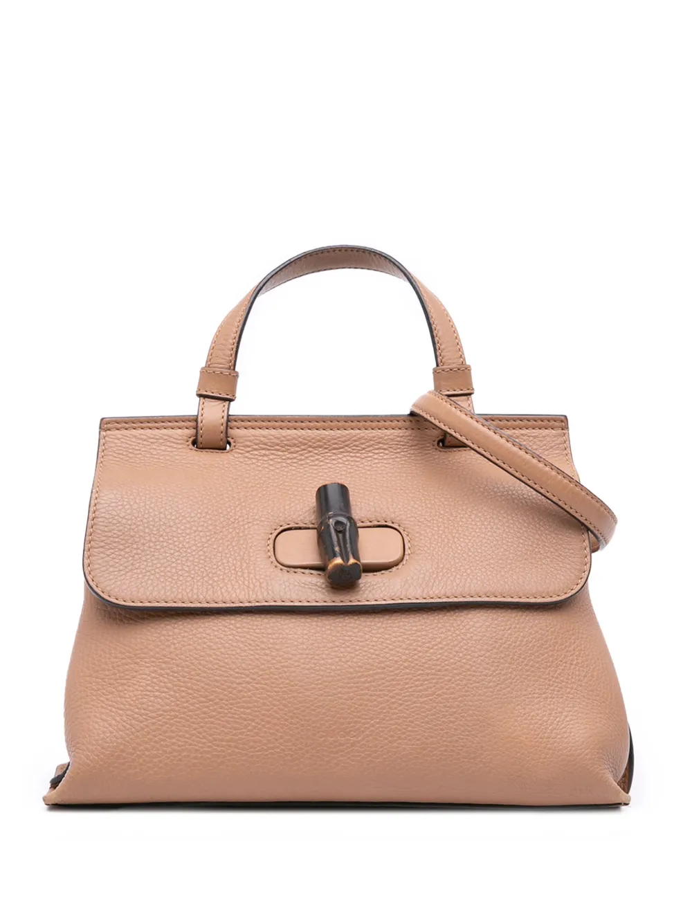 Gucci Pre-Owned 2016-2025 スモール レザー バンブー デイリー サッチェルバッグ - ブラウン Gucci Pre-Owned 2016-2025 スモール レザー バンブー デイリー サッチェルバッグ - ブラウン
