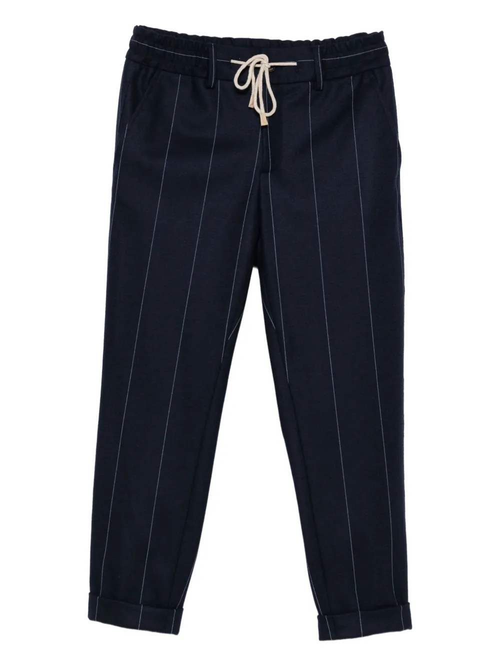 Eleventy pinstripe drawstring trousers | Blue | Image 1