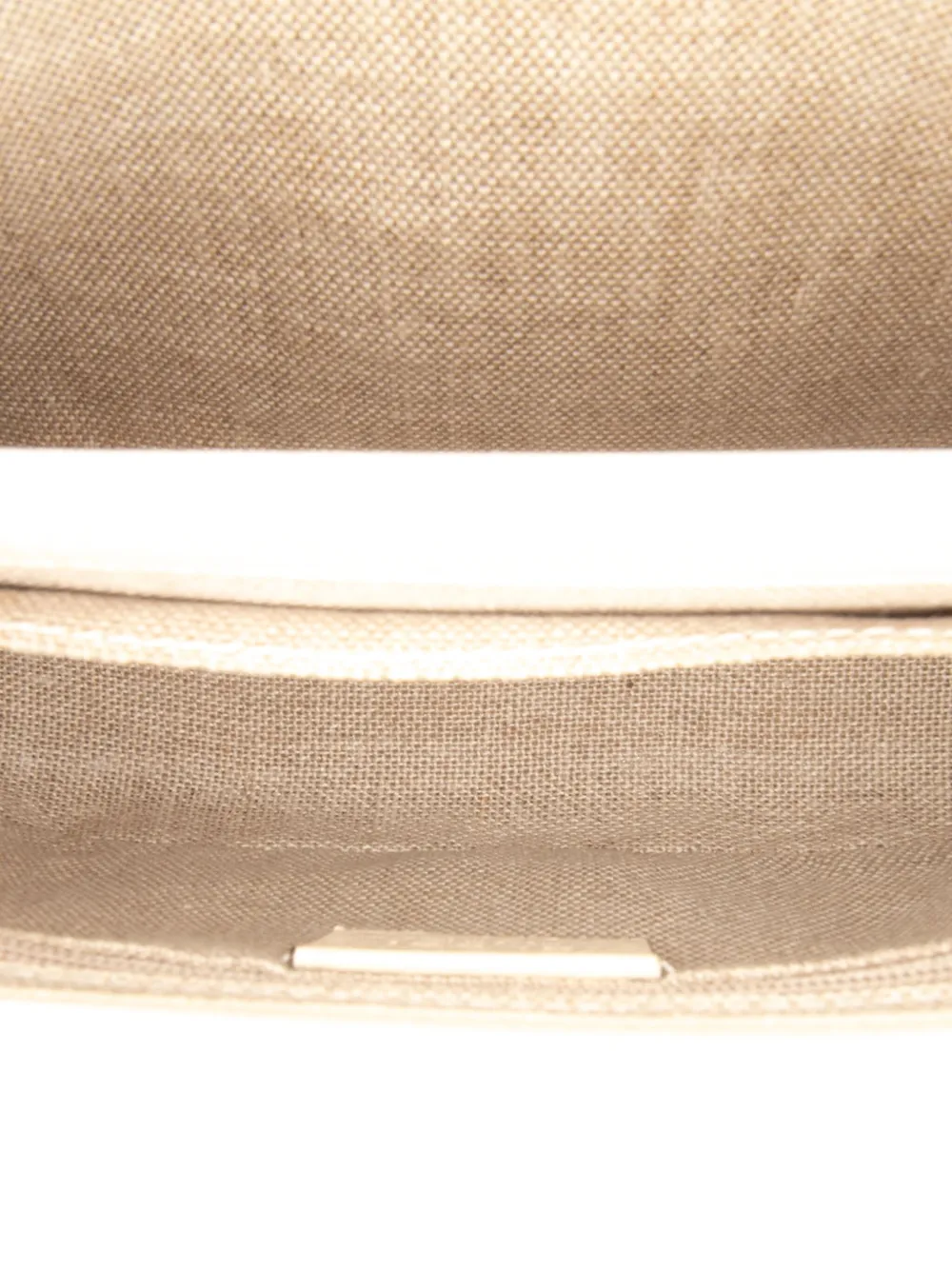 Pre-owned Gucci 2016-2025 Small Dollar Calfskin Interlocking G Crossbody Bag In White