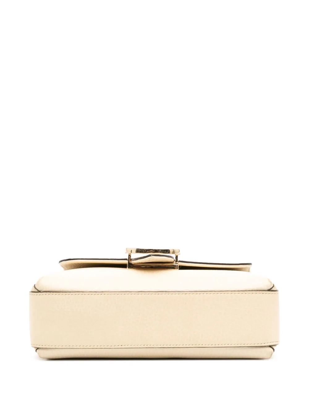 Pre-owned Gucci 2016-2025 Small Dollar Calfskin Interlocking G Crossbody Bag In White