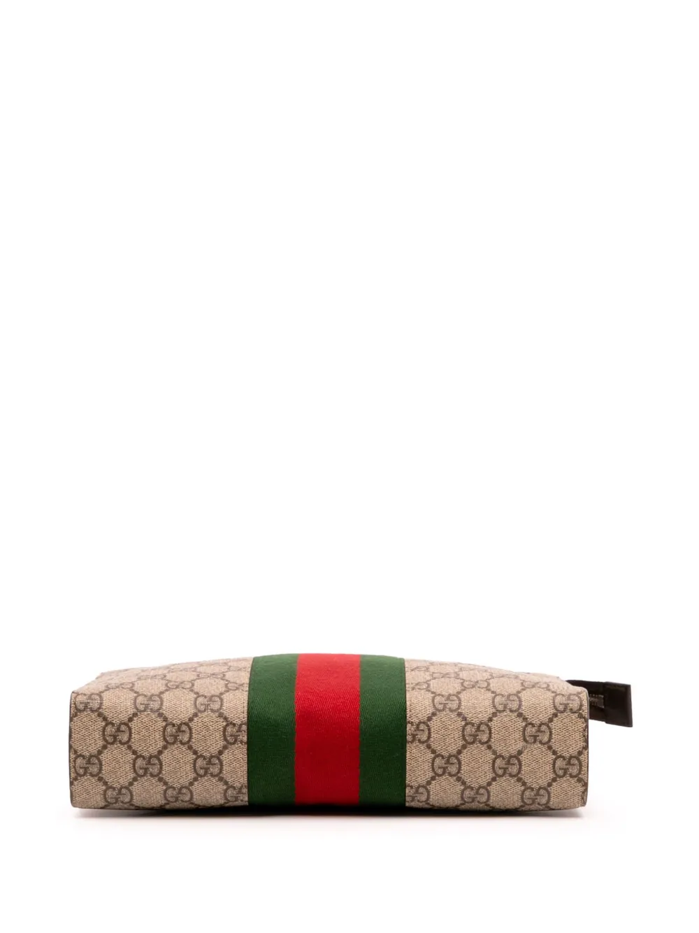 Pre-owned Gucci 2000-2015 Gg Supreme Web Clutch Bag In Brown