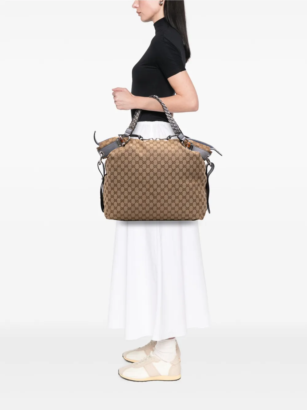 Gucci Pre-Owned 2016-2025 Large GG Canvas Bamboo Bar tote bag | Pre-Owned | Image 2