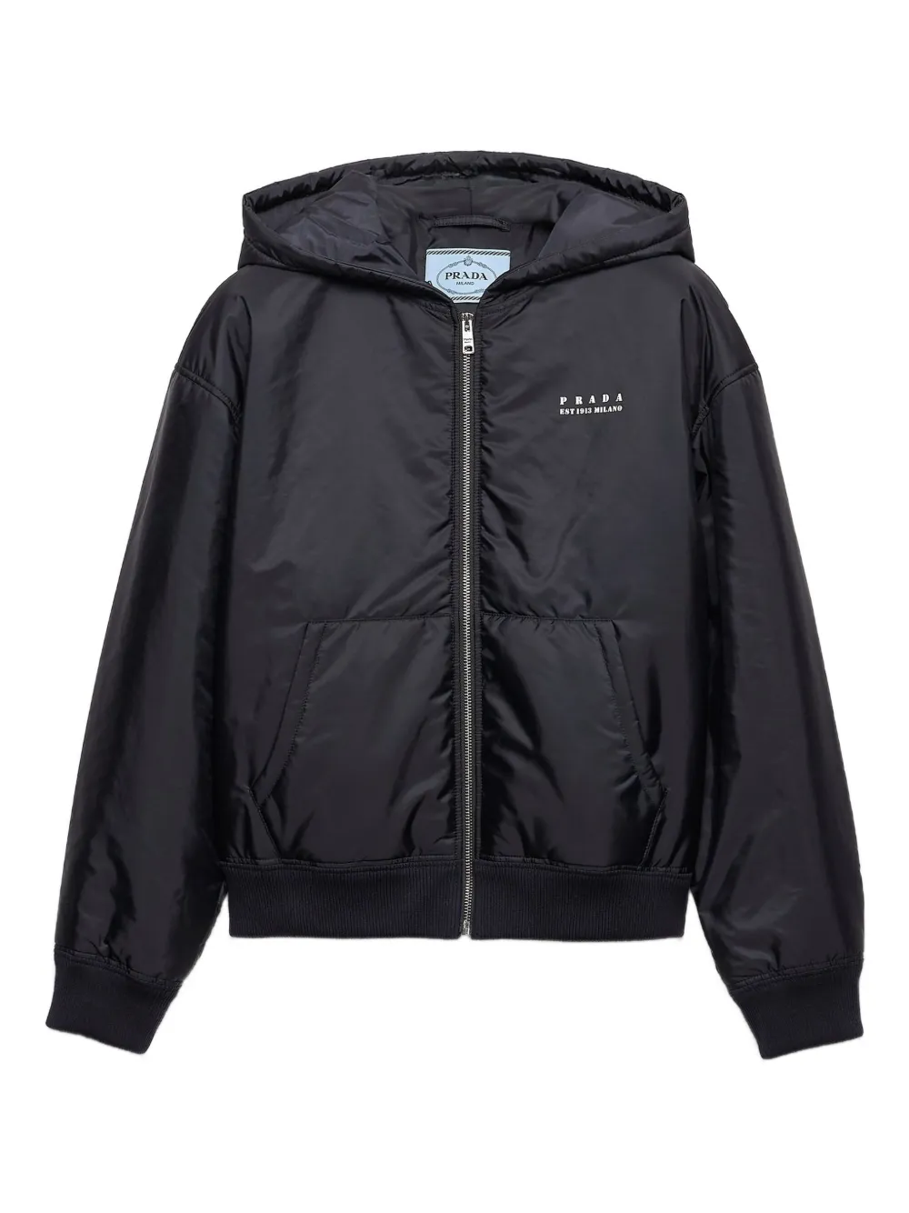 Prada Lightweight Re-Nylon hooded blouson jacket | Blue | Image 1