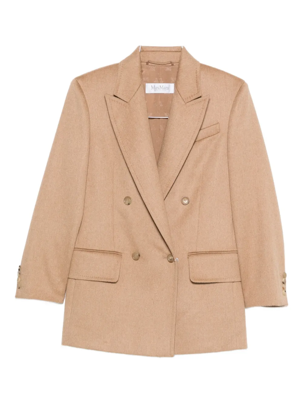 Max Mara Double-breasted Blazer In Brown