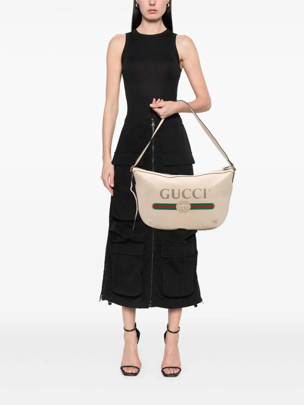 Gucci Pre-Owned 2016-2025 Leather Logo Half Moon crossbody bag | Pre-Owned | Image 2