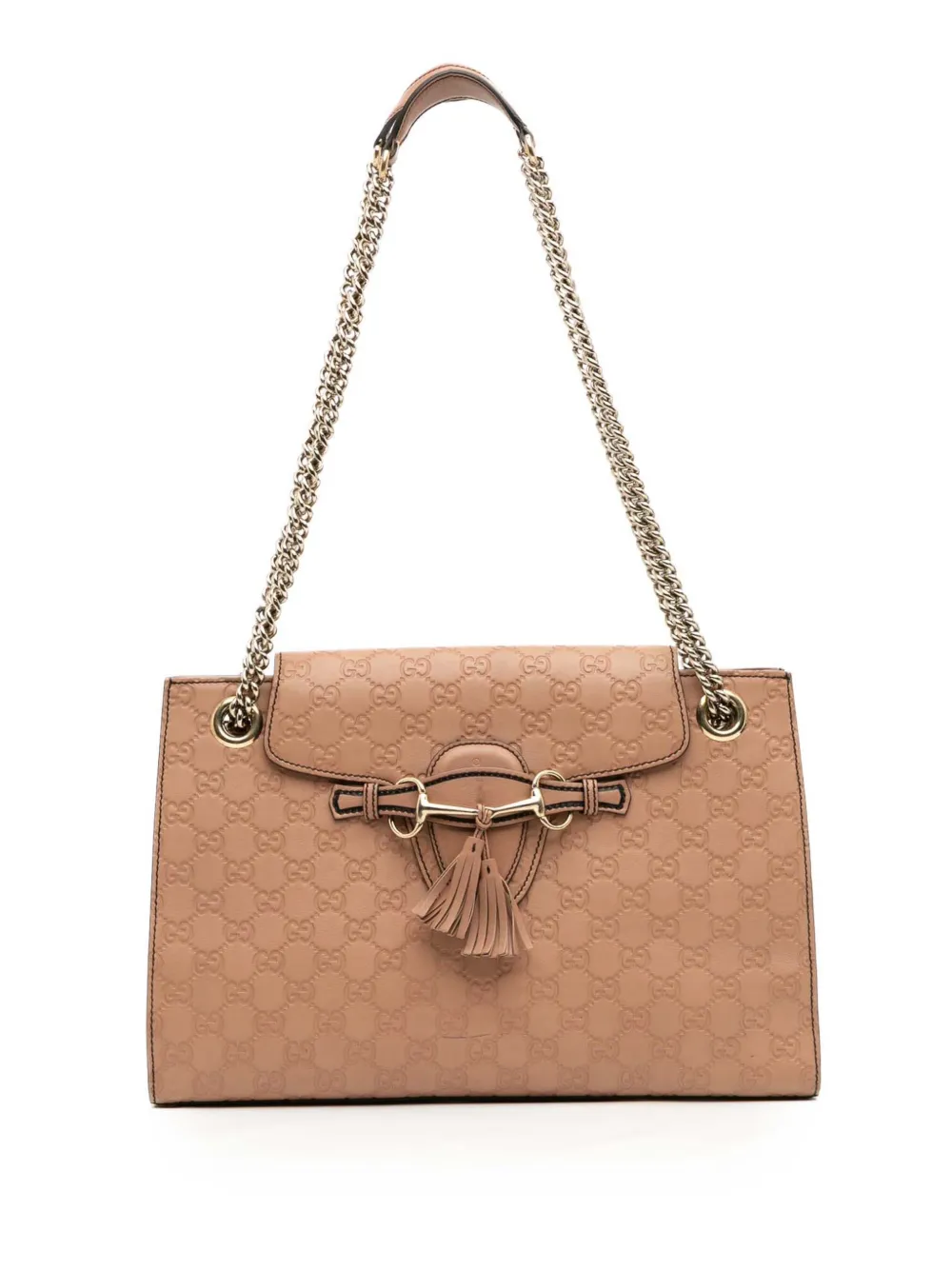 Gucci Pre-Owned 2016-2025 ラージ グッチシマ エミリー ショルダーバッグ - ブラウン Gucci Pre-Owned 2016-2025 ラージ グッチシマ エミリー ショルダーバッグ - ブラウン