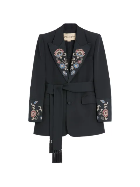 Valentino Garavani embroidered belted jacket