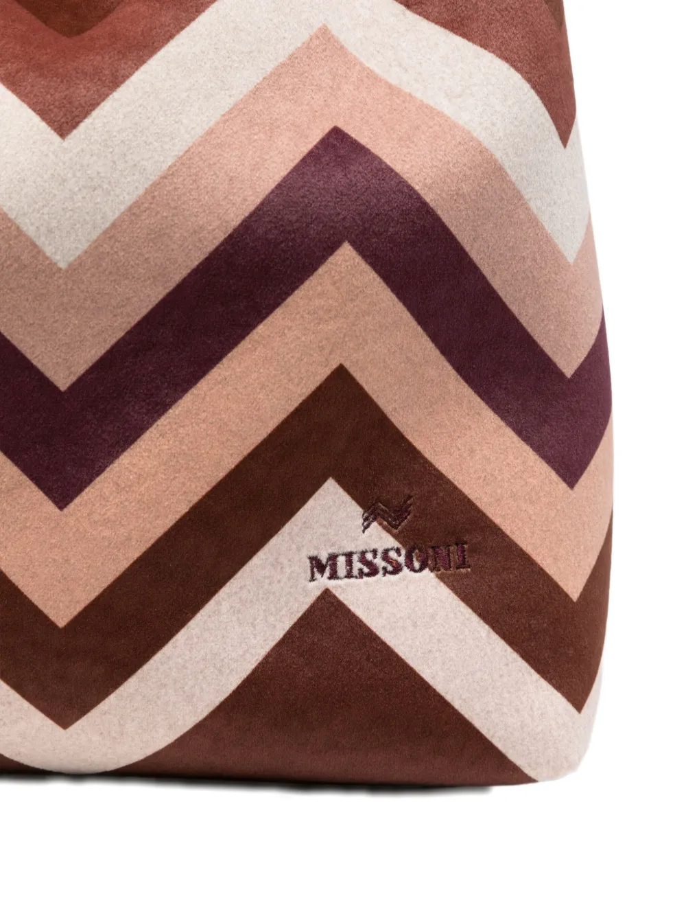 Missoni Chevron-pattern Shoulder Bag In Red