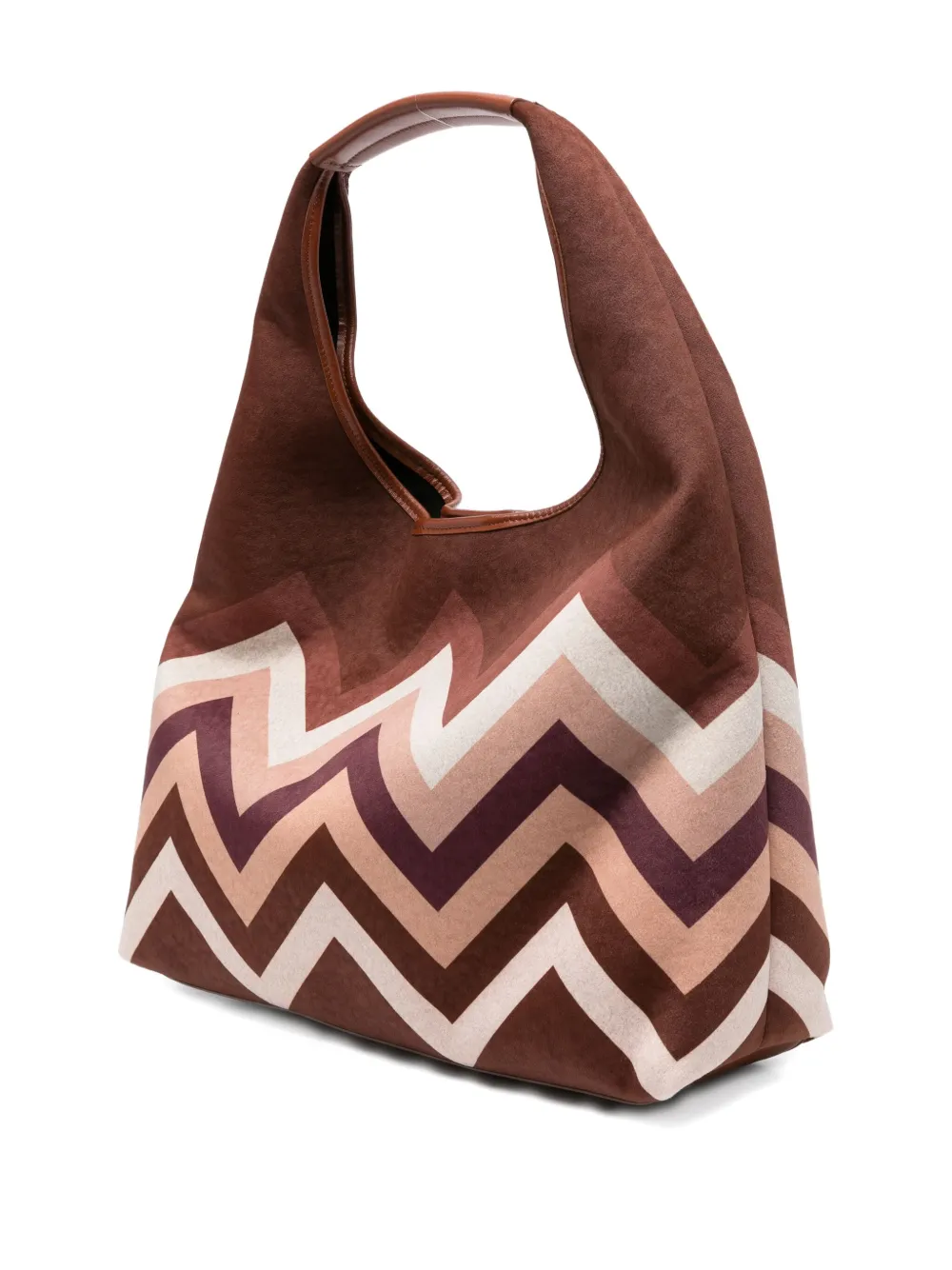 Missoni Chevron-pattern Shoulder Bag In Red