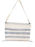 SLO_HAND_MADE striped tote bag - Neutrals